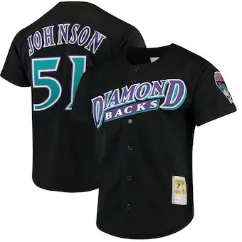 mens mitchell and ness randy johnson black arizona diamondb